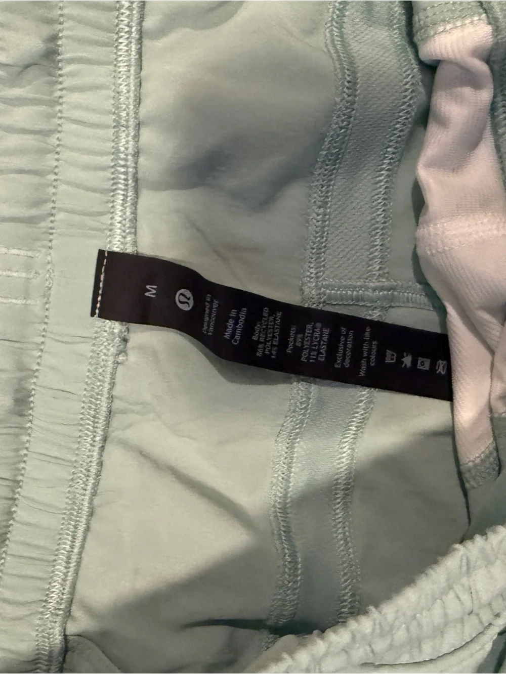 Lululemon Mint color shorts